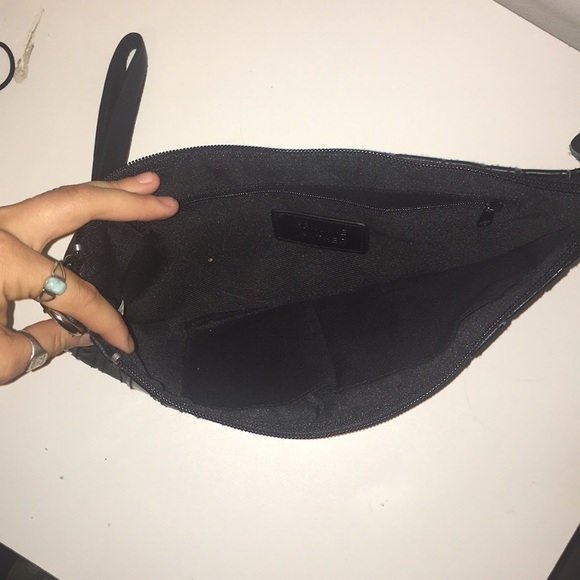 Black leather clutch - Picture 2 of 2